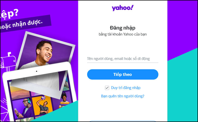 Đăng nhập vào tài khoản Yahoo Mail